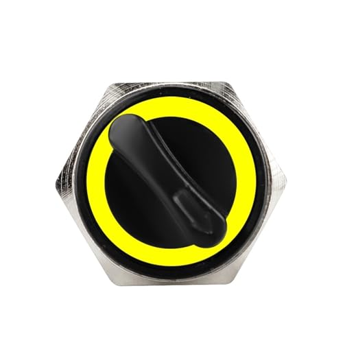 Sélecteur rotatif de précision DPDT à verrouillage automatique 19mm et anneau lumineux jaune