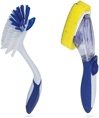 Dawn Ultra 2-Piece Superfabric Sponge Soap Dispensing Dish Wand and Radial Head Kitchen Brush Set