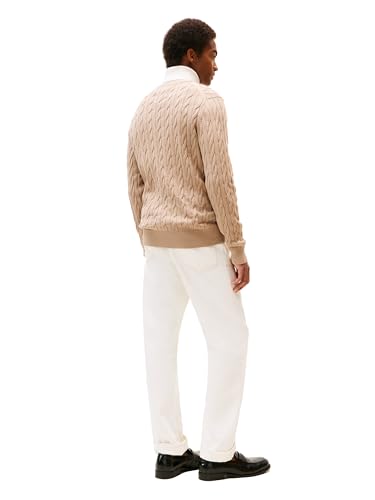 Image of Tommy Hilfiger Men's Cable Knit Crewneck Sweater Lightweight Pullover