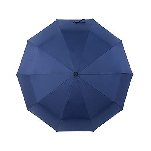 Siyu Tenda da sole rinforzata, ombrello portatile pieghevole e ombrello, ombrello da viaggio costritto, con pulsante pieghevole riflessivo, maschile e studenti blu Blu Diameter 105CM