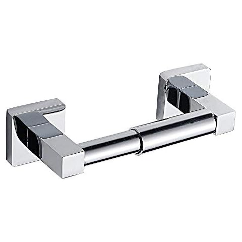 Librao Square Toilet Roll Holder Wall Mounted Stainless Steel Bathroom Toilet Paper Holder Cover