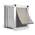 Extreme Dog Door Pure Aluminum Medium Dog Door for Wall, Pet Door for Wall with Sliding Lockout Panel, Expanding Box Tunnels, and Easy to Install Metal Frame for Big Dog Breeds and Cats