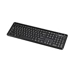 Amazon Basics Modern Wireless Keyboard with Numeric Keypad, Compact US Layout (QWERTY), 2.4GHz, Black