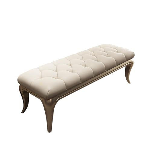 Foot Stool For Bed Vintage Bench, Memory Foam Upholstered Entryway Bench and Dining Chair, Leather Bed End Bench for Bedroom Living Room Hallway Bed Step Stools For High Beds(160*40*45cm)