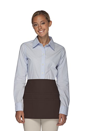 Averill's Sharper Uniforms Six Pocket Waist Apron 6 pocket (Set of 6) Brown