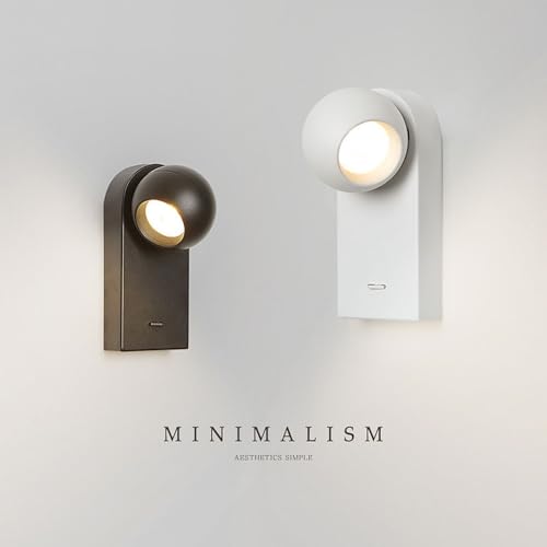 Aplique de pared interior con foco giratorio LED de 4000K para dormitorio y pasillos 7