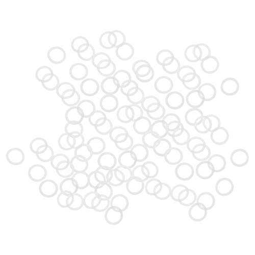 uxcell Silicone O-Rings, 11mm OD 8mm ID 1.5mm Width VMQ Seal Gasket for Compressor Valves Pipe Repair, White, Pack of 100