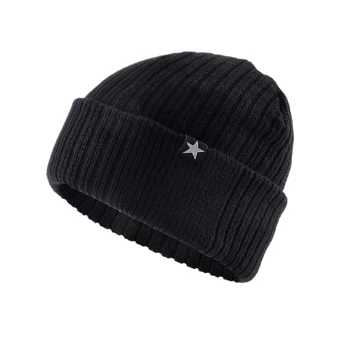 Bonnet tricoté hommes double couche épaisse contre le vent de ski