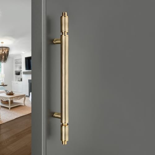 Image of LAPO Premium Stainless Steel Main Door Handle 20 Inch | Heavy Duty Antique PVD Gold Finish Pull Handle | Hole to Hole Size 12 Inch | Durable & Stylish Entrance Handle | 3 Years Manufacturer Warranty