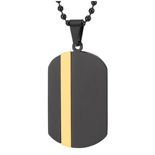 Collier moderne deux tons or et noir : le cadeau idéal pour homme