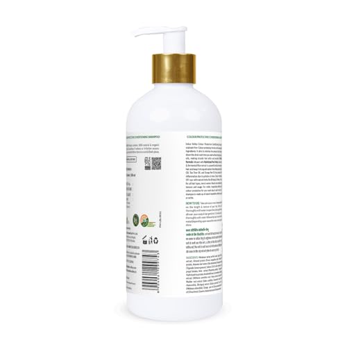 Indus Valley Organic Colour Protective Shampoo with Conditioner for Damaged Hair Natural Vitamins & Minerals Enriched Nourishing Shampoo for Colored & Dry Hair (500 ml)