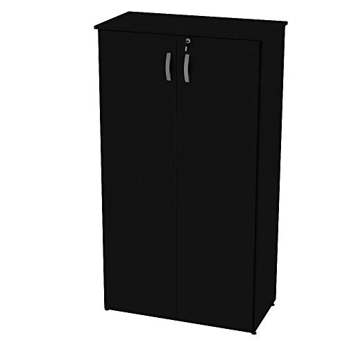Armário Para Escritório Alto Fechado 1.60x80x42 F.15mm (Preto)