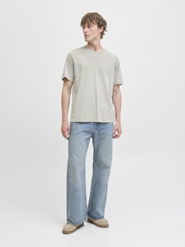 JACK & JONES Herren JJORGANIC Melange Tee SS ON, Red Dahlia/B W. Red Dhalia + W, XL 5