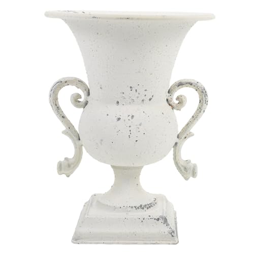 Cabilock - Macetero de urna rústica clásico, florero de trofeo, centro de mesa, jarrón alto, trompeta,...