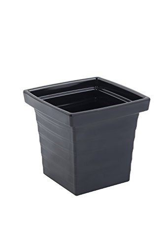 Bon Chef 53108BLACK Melamine Americana Square Bowl, 56 oz Capacity, 5-1/2