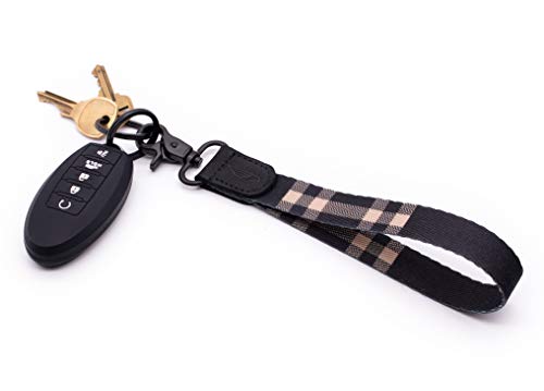 Image of POCKT Keychain Wristlet for Women and Men, Cute Wrist Lanyard for Keys, Short Key Chain Strap for Car Keys, Wallet, ID Badge & Phone | Plaid