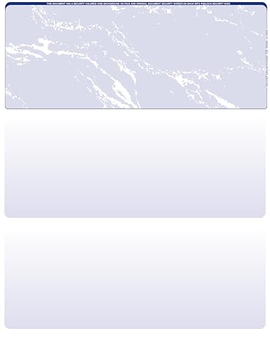 Blank Laser/Computer Checks Top Style (Blue Marble, Qty. 500)