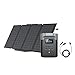 EcoFlow DELTA 2 Portable Power Station & 110W Solar Panel with XT60i Cable, 1-3kWh Expandable Capacity, LFP Battery, Fast Charging, Solar Generator for Backup Power, Camping & RVs