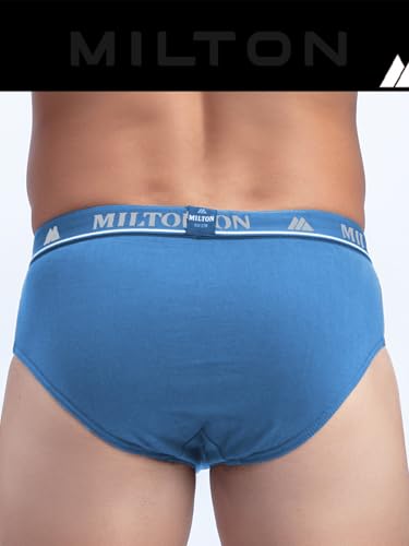Image of Milton Mens Cotton Solid Outer Elastic Brief | Premium Soft Cotton Underwear | Breathable & Skin-Friendly Briefs with Comfort Fit Waistband | Pack of 1, Color May Vary as per Availability