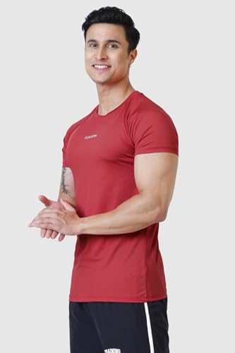 Image of FUAARK Men Solid Round Neck Slim Fit Tshirt
