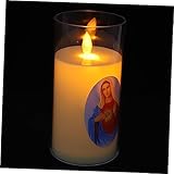 Tofficu LED Gebetskerze Flackernde Simulation Kerze mit Batterie Rauchfreie für Religiöse Zeremonien und Romantische Anlässe für Hochzeiten und Gebetstreffen