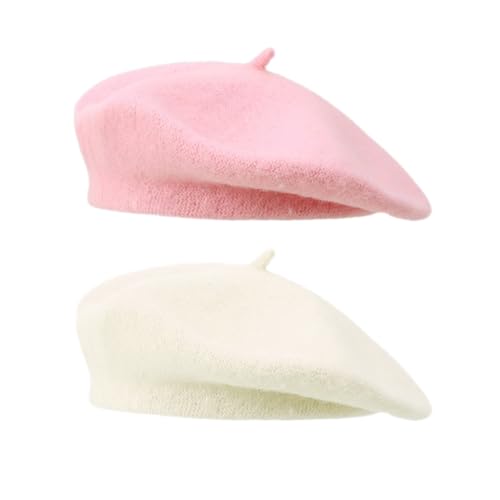 2 piezas de boina de lana para mujer