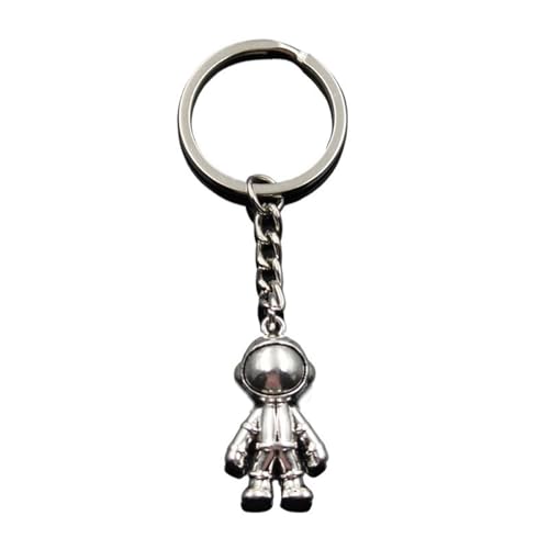 Porte-clés astronaute argenté 33x17x12mm pour homme
