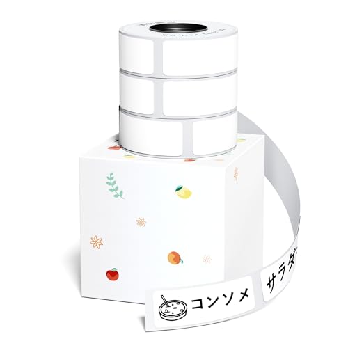 Phomemo D30���x���v�����^�[�Ή� ���x���V�[�� ���M D30�e�[�v �ւ� 3���[���Z�b�g TikeMet 12*40mm 160�� �Œ�T�C�Y �z���C�g�ɍ����� �h�� �T�[�}�����[���� �ڒ��܂��� �l�[���V�[��/�t�@�C������/���w����/���[/�l�D