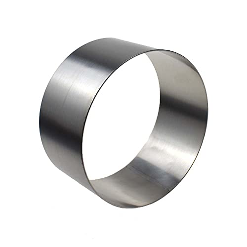 RELAND SUN Mousse Ring Mold Round Non-Stick Seamless Stainless Steel Food Molding (4 inch)