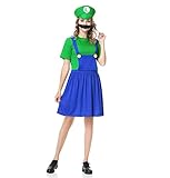 ☛Material: Dieses Super Mario und Luigi Kostüm besteht aus 100% Polyestermaterial, das leicht zu waschen und schnell trocknend ist, empfohlene Handwäsche in kaltem Wasser und bitte separat mit anderen farbigen Kleidungsstücken waschen