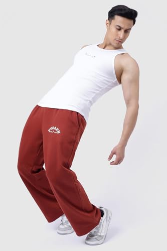 Image of FUAARK Men's Premium Polycotton Relaxed Loose Fit Sports Gym Stylish Track Pant Trouser for Men