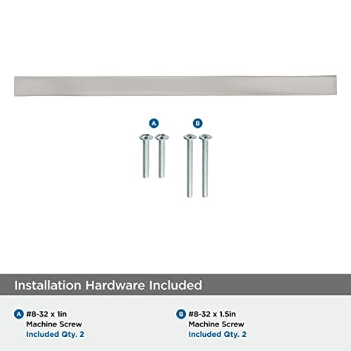 Image of Amerock Monument 6-5 /16 inch (160mm) Center-to-Center Satin Nickel Cabinet Pull - 10 Pack