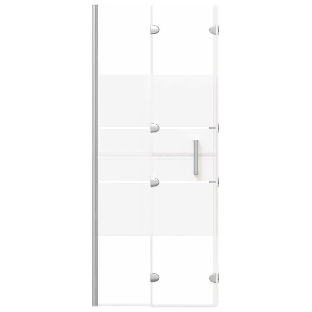 Cabina de ducha plegable ESG 120 x 140 cm, marco de aluminio blanco, mampara de ducha con asa, protección contra salpicaduras, juntas y accesorios de montaje, adecuado para baño y fontanería
