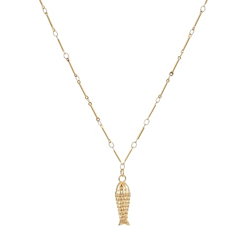 3Pcs Fish Charm Choker Necklace for Women, Delicate Beaded with Pearls Gold Plated Fish Pendant Necklace Minimalist Simple Cute Jewelry Gift4