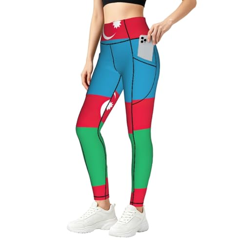 Leggings de moda con estampado de Azerbaiyán para lucir perfecta en el gimnasio y fitness