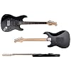 Monoprice Cali Classic Electric Guitar - Black 6 Strings, Double-Cutaway Solid Body, Right Handed, SSS Pickups, Full-Range Tone, With Gig Bag, Perfect for Beginners - Indio Series