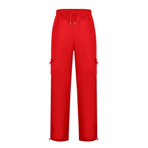 Cargo Sweatpants for Men Fleece Sweat Pants Straight Leg Elastic Waist Pants Casual Jogger Trousers with Pockets3