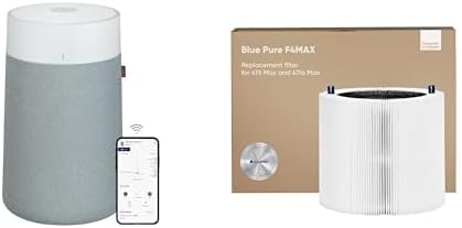 BLUEAIR Air Purifiers for Bedroom, HEPASilent Smart Air Purifiers for Home, Air Purifiers for Pets Allergies Air Cleaner, Blueair Air Purifier Blue Pure 411i Max, Blueair Filter Blue Pure F4MAX Bundle