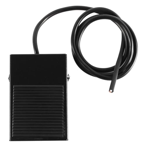 Tiardey 250VAC/10A Momentary Nonslip Foot Pedal Switch SPDT NO NC Handsfree Metal Foot Switch with 1M Cable
