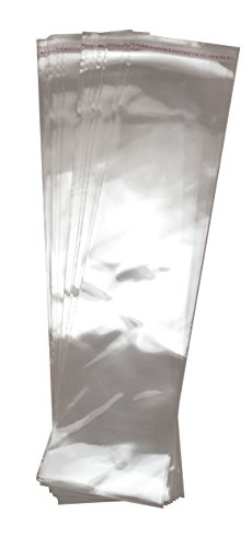 3" x 12'' inches Extra Long Food Safe Adhesive Self-Sealing Resealable Clear Plastic
