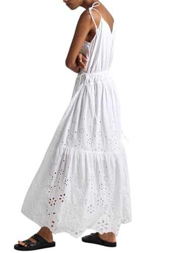 Pepe Jeans Para Mujer. PL953480 Vestido Dusana Blanco (L), Casual, AlgodóN, Sin Mangas / Tirantes, Sostenible - 2