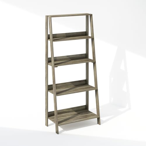 Furinno Ladder Display Shelf 5 Tier French Oak
