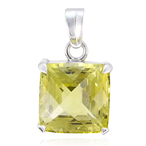 Pendentif en argent avec quartz citronné pour illuminer vos tenues d'été et de bureau