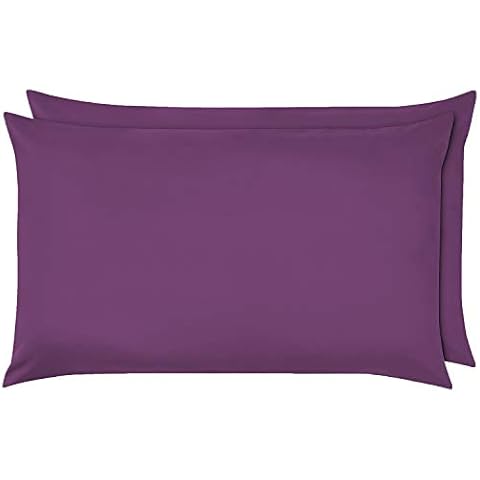 NIYS Luxury Bedding Finest 100% Egyptian Cotton Pillowcase Pair (Purple) Cover