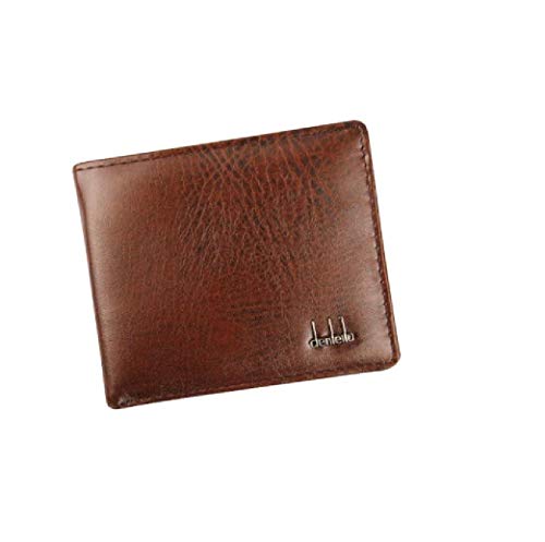 Rambling New RFID Blocking Bifold Mens Business Leather Wallet With ID Window, High-End Build (Brown)