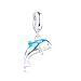Produktbild PANDOCCI 2020 Summer Blue schimmernden Delphin baumeln 925 Silber DIY Passend für Original Pandora Armbänder Charm Fashion Jewelry
