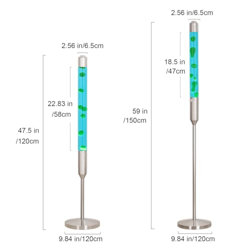 Image of Kyzfy 47.5-Inch Liquid Motion Lamp,Magma Lamp, Mood Relaxation Light,Suitable for Home Decoration,Office Decoration, Cafes,Bars,Etc (Blue Water Green Wax, 47.5 inches)