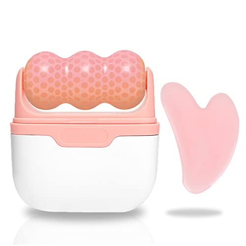 Ice Roller & Gua Sha Tools, Ice Roller Set for Face Eye, Beauty Facial Ice Rollers, Remove Fine Lines,Shrink Pores,Facial Beauty Ice Roller Skin Care Tools (Ice Roller & Gua Sha Tools)