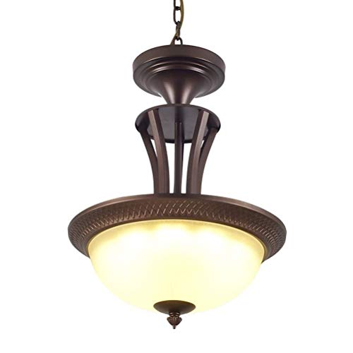 Chandelier LED industriel rétro avec suspension en verre pour loft et chambre