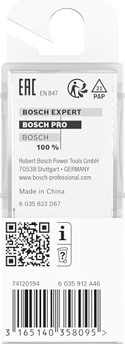 Bosch Professional Bündigfräser Standard for Wood (für Holz, Ø 12,7 mm, Arbeitslänge 25,4 mm, Zubehör Handfräse), Ø 12,7 mm / Arbeitslänge 25,4 mm
